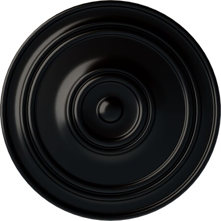 Classic Ceiling Medallion (For Canopies Up To 5 1/2), Hand-Painted Jet Black, 21 7/8OD X 2 3/8P